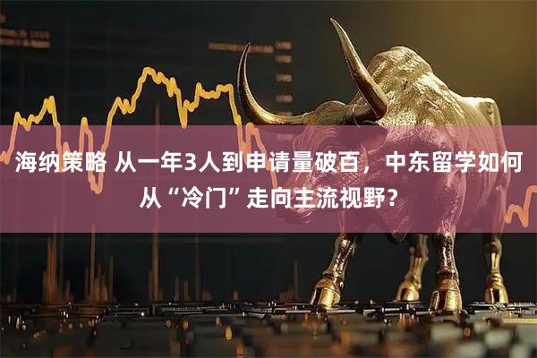 海纳策略 从一年3人到申请量破百，中东留学如何从“冷门”走向主流视野？