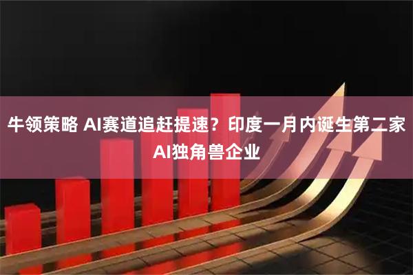 牛领策略 AI赛道追赶提速？印度一月内诞生第二家AI独角兽企业